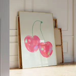 Cherry Wall Art Trendy Digital Prints Cherries Poster Funky Wall Art Cherry Print Funky Poster Funky Room Decor Cherry Poster Trendy Poster