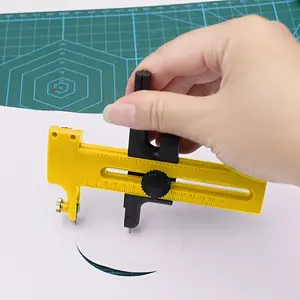 Compass Circle Cutter with Ratchet Handle, Ideal for Birthday Card Making, Perfect for Paper & Fabric Crafts, Essential for DIY Scrapbooking