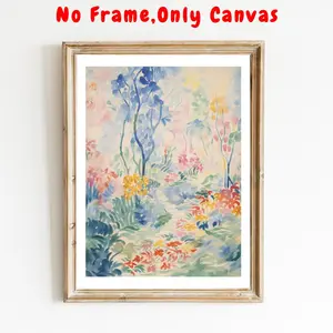 1pc, Wall arts, Vintage Posters, Floral pattern art print, living room decor, bedroom decor aesthetic, housewarming gift, unframed