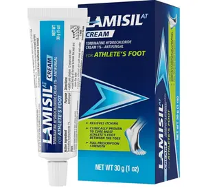 Lamisil 1 Week Athlete’s Foot Treatment, Antifungal Cream with Terbinafine Hydrochloride 1%, Fast Symptom Relief & Prevents Recurrence, 1 oz (30 g)