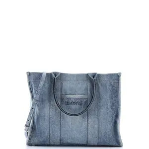 Pre-owned Balenciaga Denim Shoulder Bags Hardware Tote Small by Rebag