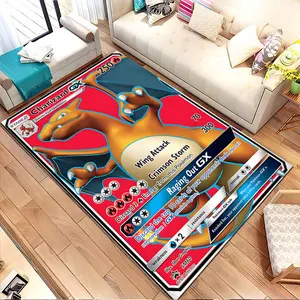 Giant Pokémon card design. Printed pattern home carpet, suitable for living room, bedroom, kitchen mat, home decoration, carpet, and also suitable as a holiday gift for family and friends
