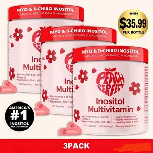 Peach Perfect Inositol Multivitamin - Peach Perfect Myo-Inositol, D-Chiro Inositol, Omega 3 Fitness Healthcare