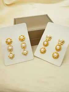 Women's Retro Faux Pearl Decor Stud Earrings, Elegant Stud Earrings for Party, Daily Decor, Trendy All-match & Exquisite Jewelry for Birthday Gift