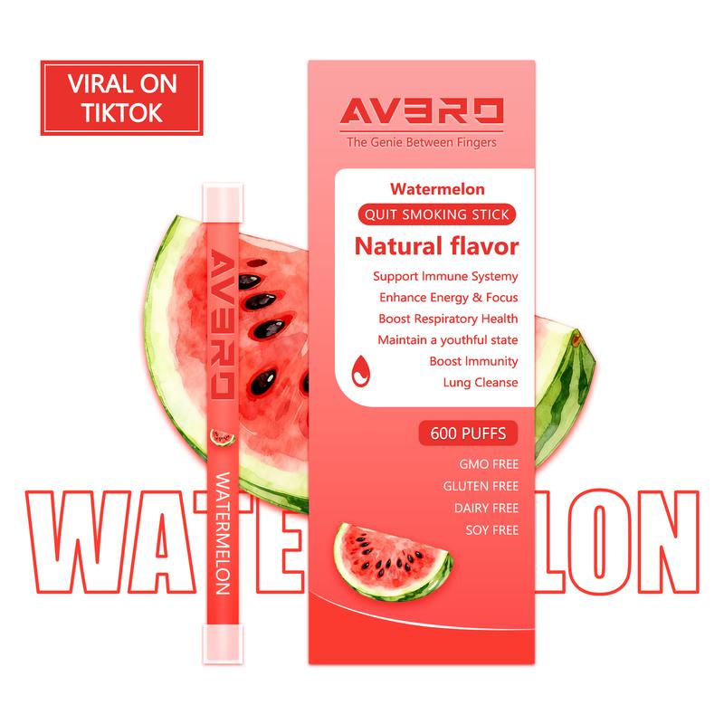 AVERO Watermelon Strawberry Pineapple Mint Melatonin Diffusion Pen Natural Aromatherapy Therapy Cleanses Lungs Improves Breathing Boosts Energy Enhances Immunity - Aromatic Woody