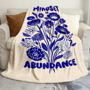 Adult blankets Mindset of Abundance with Floral Bouquet Smooth blanket Soft and comfortable all-season blanket portable flannel sofa blanket