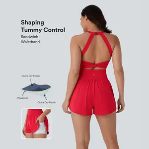 Halara SoftlyZero Quick-Dry Tummy Control 2-in-1 Pocket Sports Yoga Jumpsuit