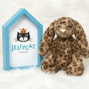 Jellycat Cobblehop Leopard Bunny Plush Toy, Soft Bunny Doll, Birthday Gift for Her, Cute Stuffed Gift with Dust Bag, New With Tags