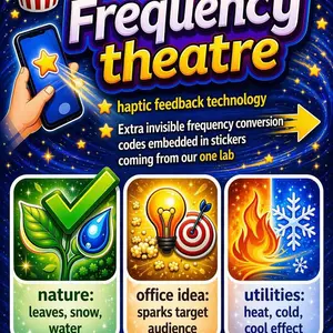 Frequency Theatre Ai Stickers - Haptic Feedback Technology for Nature Office Idea & Utilities Themes