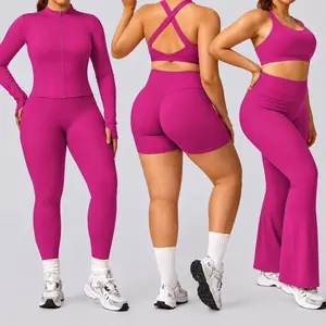 HOL Luxe Sculpt Activewear Set 5 piece| Pink Luxury Fitness Collection