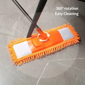 360° Rotating Flat Mop - Versatile Floor Cleaning Tool with an Ergonomic Metal Handle, Ideal for Wood, Tile, Kitchen, Bathroom, And Outdoor Surfaces - A Modern Essential for Home, Bathroom Mop, Multi-Use Cleaning Device, Sturdy Design