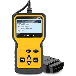 OBD2 Scanner Code Reader for  Check Engine, CAN Diagnostic Tool, Read and Erase Fault Codes, Probe for Emission  Status, Universal for  OBD II Protocol After 1996(Yellow)