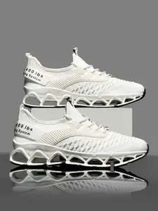 1 Pair 2-Color Flyknit Casual Sports Shoes (39-47 Sizing) - Breathable Flyknit Upper + TPU High-Elastic Anti-Slip Sole + Comfortable Wrapping Lining, For Daily Casual & Light Sports Outfits, Lightweight & High-Elastic, Breathable & Comfortable, Stable & A