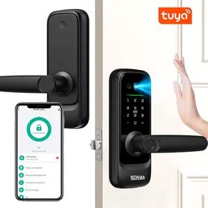 Palm Vein Door Lock Fingerprint Door Lock Face Recognition IP53 Waterproof 2K 180° Security Camera Video Doorbell Keyless Entry App Control for Front Door Bedroom Apartment Office Garage Door Locks