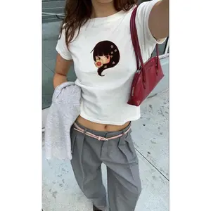 Sawako Kuronuma Baby Tee – Y2K Baby Tee, 90s Graphic Crop Top, Coquette Vintage Design, Perfect for Anime Lovers