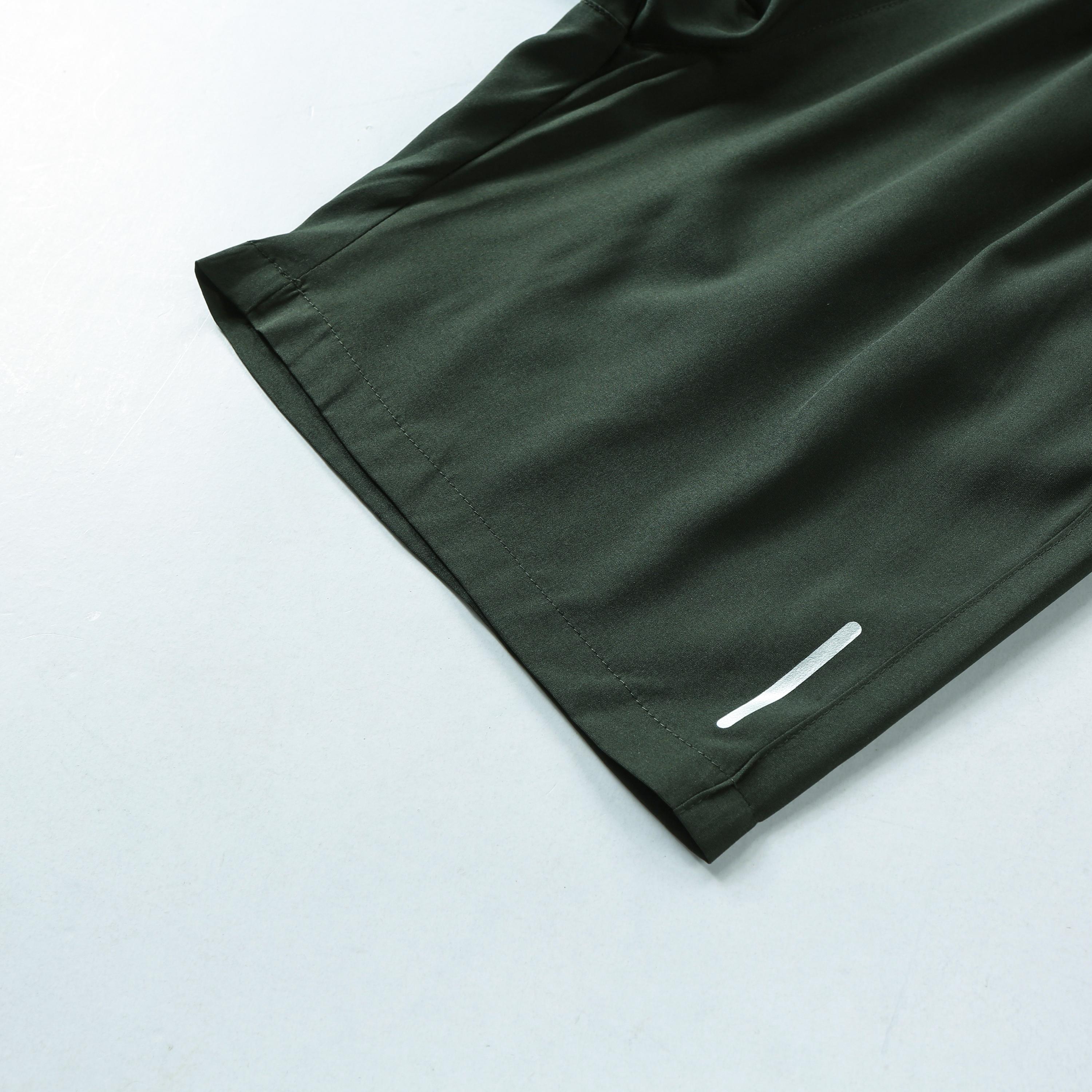 6-piece set: men’s zip-pocket shorts; summer ice-silk beach shorts; ice-feel quick-dry sports casual pants; lightweight basketball shorts; plus-size men’s clothing with reflective strip design; menswear; plain trousers; suitable for running and fitness. b