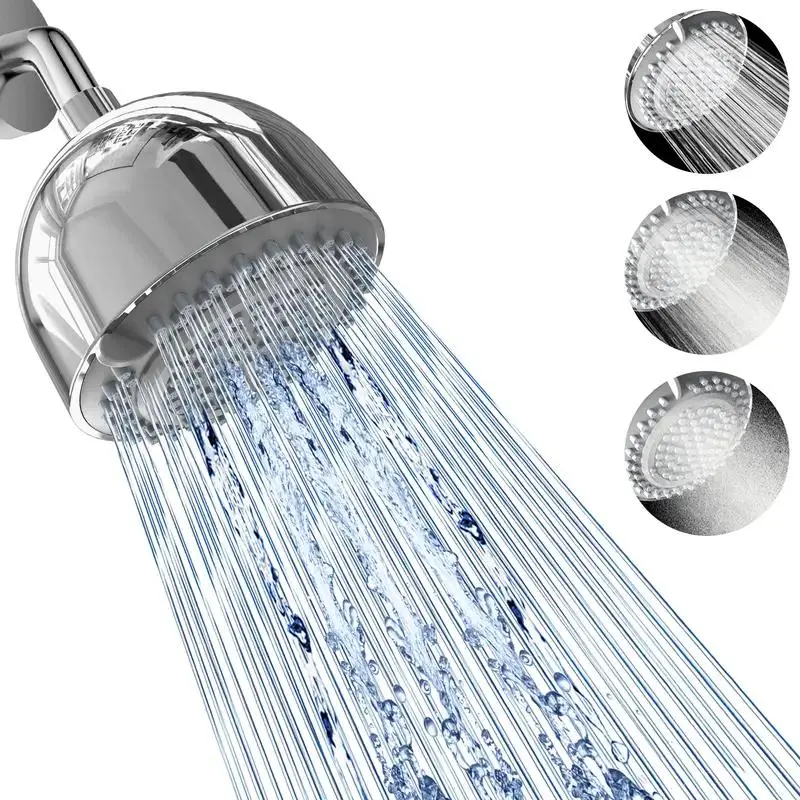 Bathroom Shower Head - Retro Ball Shape Modern Spray Shower Fixture, Pressure Boosted Strong Flow for Relaxing Spa Experience Even at Low Pressure