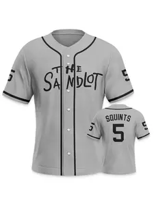 Men's Movie Baseball Jersey, Baseball Apparel, Sport Outdoor Clothing, Comfortable Fabric, Quick-Dry Breathable, Sportswear for All Seasons, New Year Gift for Film Fans