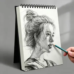 A5/a4 Top Spiral Sketchbook Drawing, Detachable Ring Bound, Acid-Free Art Paper, 30 Sheets, Ideal for Adults Beginners Artists Christmas Graffiti