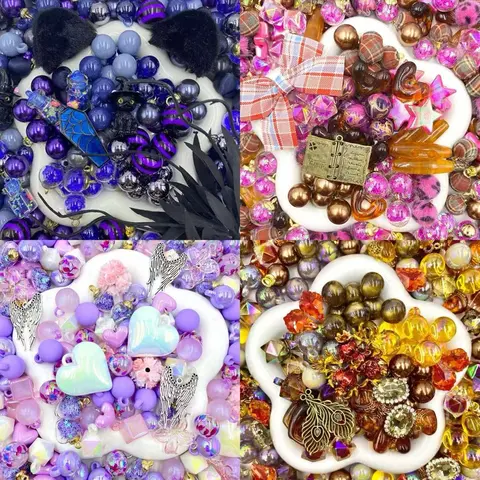 16mm Car Hanger/Ornament Making Beads Mix – 16mm Beads with Hooks, Acrylic/Resin/Glass Beads