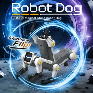 Magic Trick Robot Dog, Smart Interactive Puppy, Voice Control Remote Electronic Pet, Flip, Program Dance, Lights Music, Gift for Boys Girls