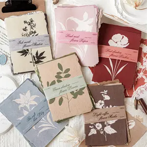 120 Sheets of Vintage Torn-Edge scrapbooking  Paper — Featuring 60 Unique Designs (Sizes: 3.93"–5.51"). Ideal for journaling, DIY crafts, card making, scrapbooking, etc.