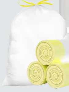 1.6 Gallon Small Trash Bags, 60 Count Mini Drawstring Garbage Bags Unscented fit 4.5-8 Liter, 1.2-2 Gallon Thick Plastic Wastebasket Liners for Bathroom Bedroom Office Toilet