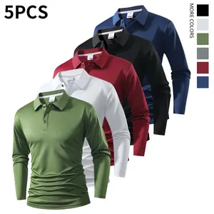 The men's long-sleeved golf shirt features a pointed collar design and has the functions of moisture-wicking and sweat absorption. It is suitable for casual wear in spring and autumn, and also suitable for business casual occasions. Valentine's Day gift