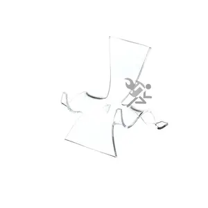 3-1/2" Clear Acrylic High Back Cradle Display Stand Easel w/ Deep Shelf