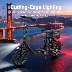 CFast & Sturdy 750W Electric Scooter for Daily Commute | 22 MPH Top Speed, 20-60 Miles Ultra Long Range, 10.5-22.5Ah Large Battery, 14-Inch Inflatable Wheels, Adjustable Height + Electronic Safety Brake,summervibes