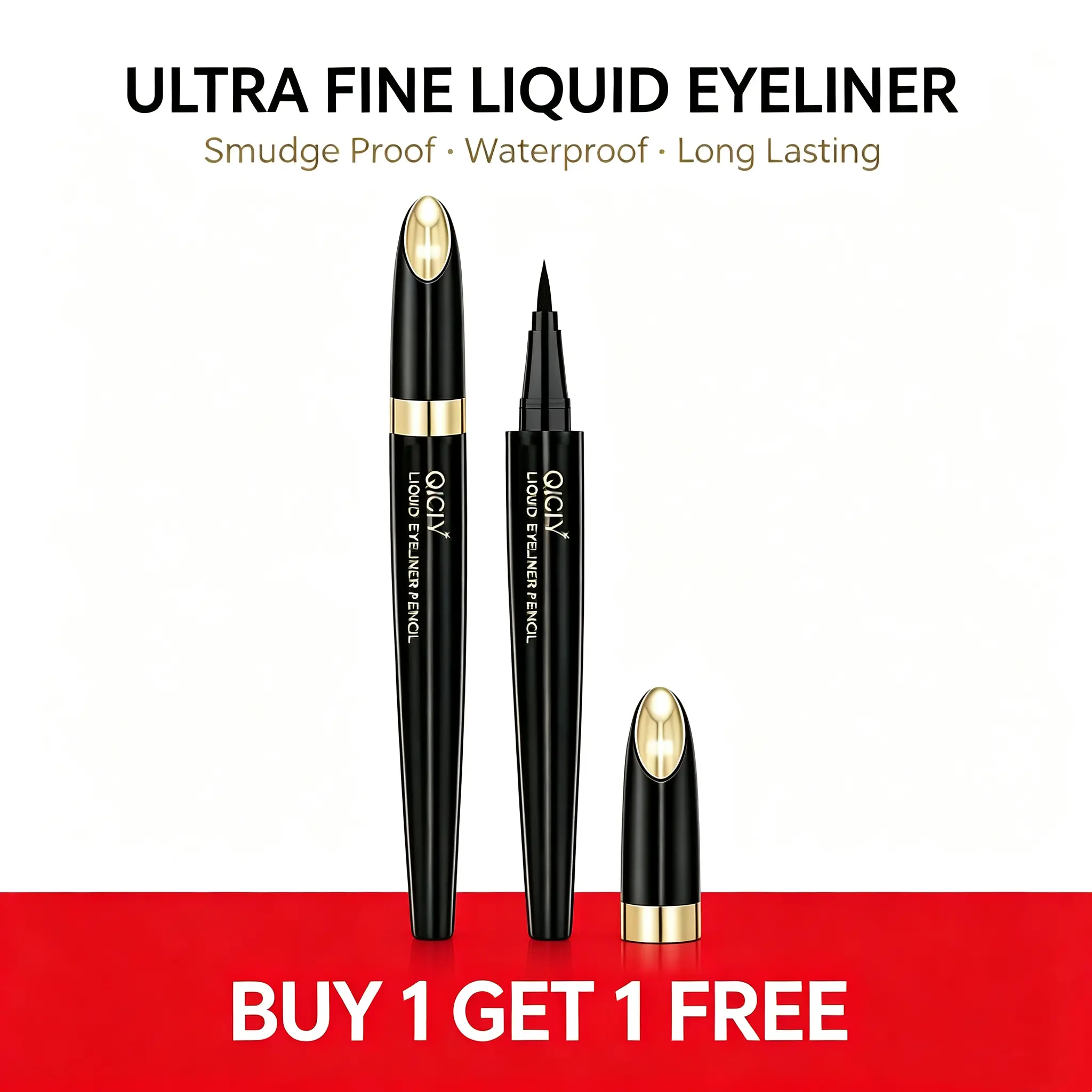 Clearance Sale，Original price: 29 per unit，Ultra-Fine Tip Smudge-Proof Eyeliner - Buy 1 Get 1 Free - Precision Application for Flawless Makeup