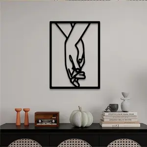 1pc Love Hands Metal Wall Art, Love Hands Statue Mural, Perfect for Bedroom, Love Nook, Romantic Wall Decor, Valentine's Decor, Ideal Gift for Couples, Artistic
