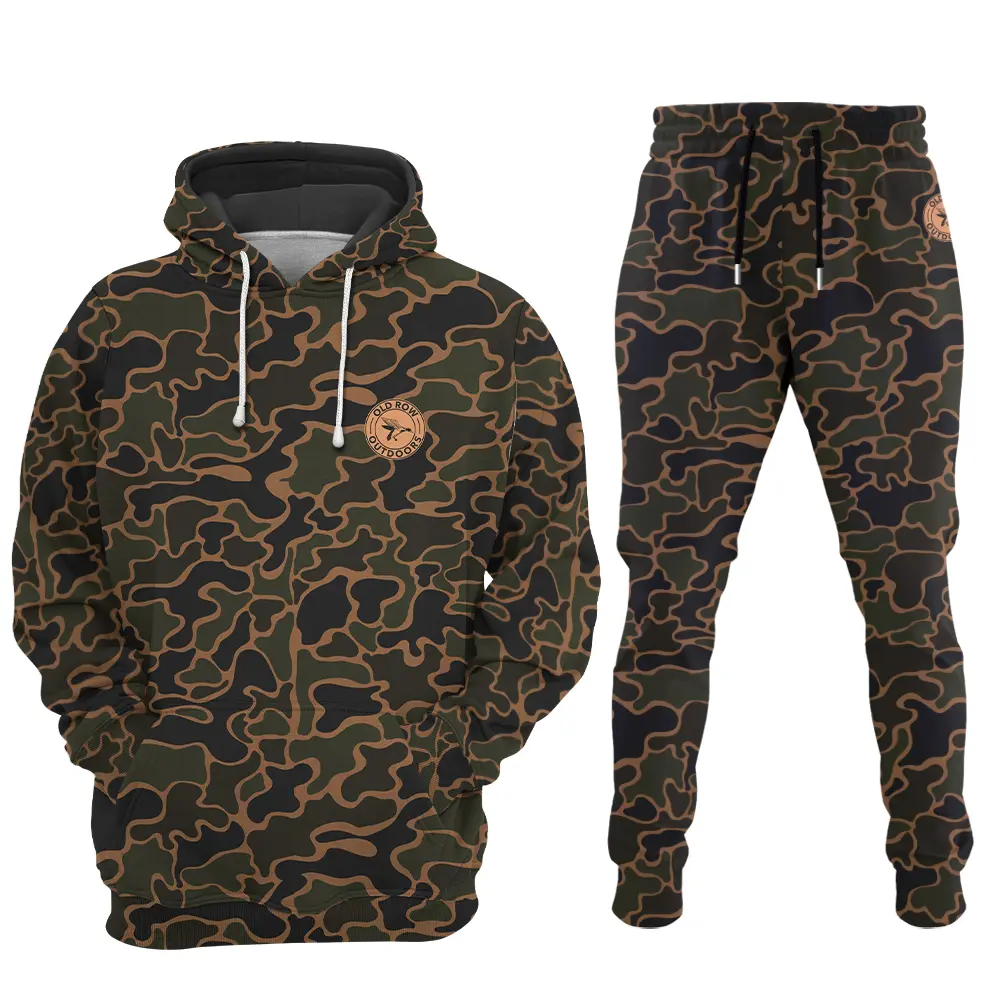 Old Row Outdoors Inspired Duck Circle Camo Hoodie – Fan-Made Outdoor Pullover, Soft Warm Unisex Hoodie S-5XL, Hunting Style