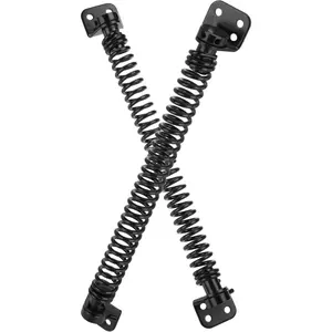 11-1/2" Self Closing Gate Spring Heavy Duty Door Springs to Close Door, Adjustable Tensioner Automatic Gate Closure, Suitable for Wooden Gate, Vinyl Fence, Steel Door, Black, 2 count