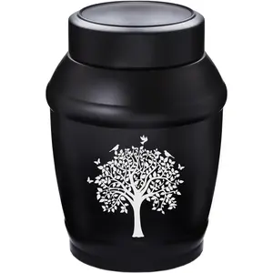Urns for Ashes Decorative Urns for Adult Human Tree of Life in and Loving Memory Medium Urns Decorative Cremation Urn for Human Ashes Funeral Urns for Human Ashes Female & Male Black