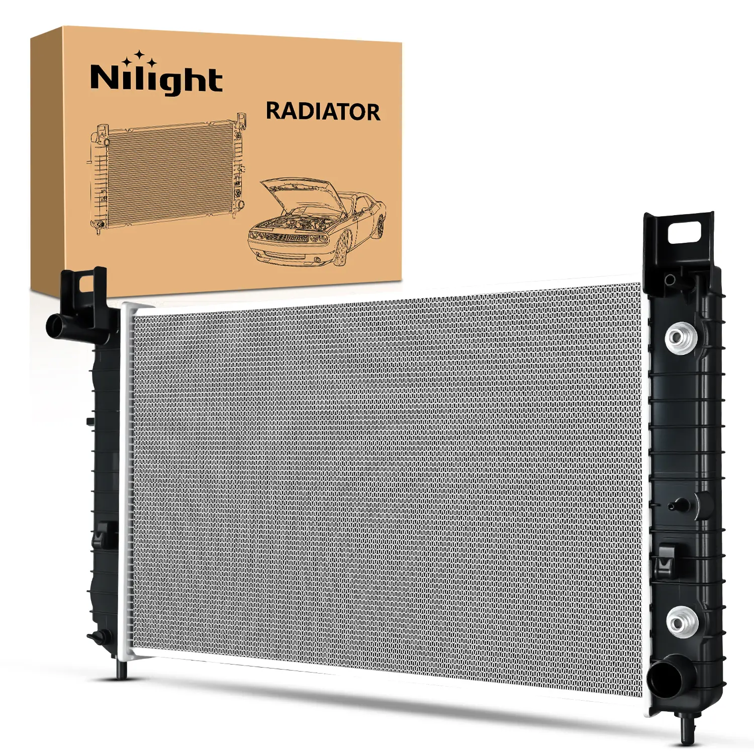 Nilight 28" Aluminum Auto Replacement Radiator for Chevrolet Silverado, GMC Sierra 1500/2500, Yukon XL, Cadillac Escalade Truck (1999-2006, Automatic Trans, 104% Leak Tested, Boiling Point Increasing)