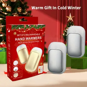Rechargeable Hand Warmers Set, Magnetic Electric Heating, Reusable USB Portable, Hand Massage, Outdoor Camping Gift, Christmas Present