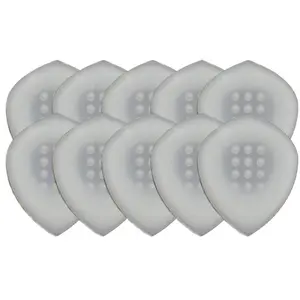 STEALTH XL Large Guitar Picks - Beveled Tip, No-Slip  Grip | Guitar Picks for Big Hands |  Carbon Fiber Nylon, Extra Durable (10 Pack, White)