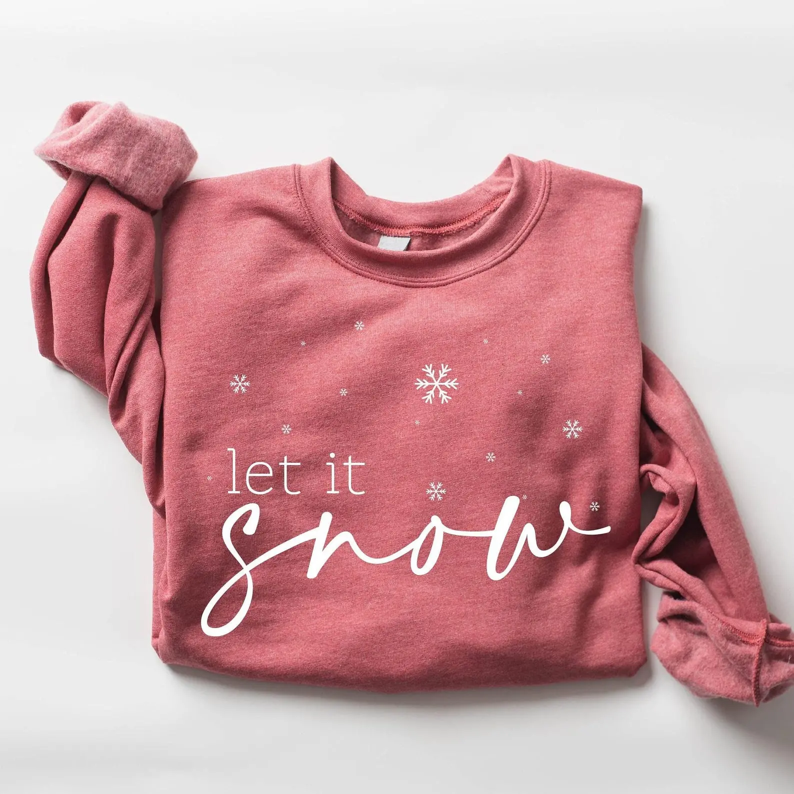 Let it Snow Sweatshirt, Christmas Snowflakes Sweatshirt, Christmas Crewneck Sweater, Christmas Sweater Women, Holiday Gifts, Winter Sweater