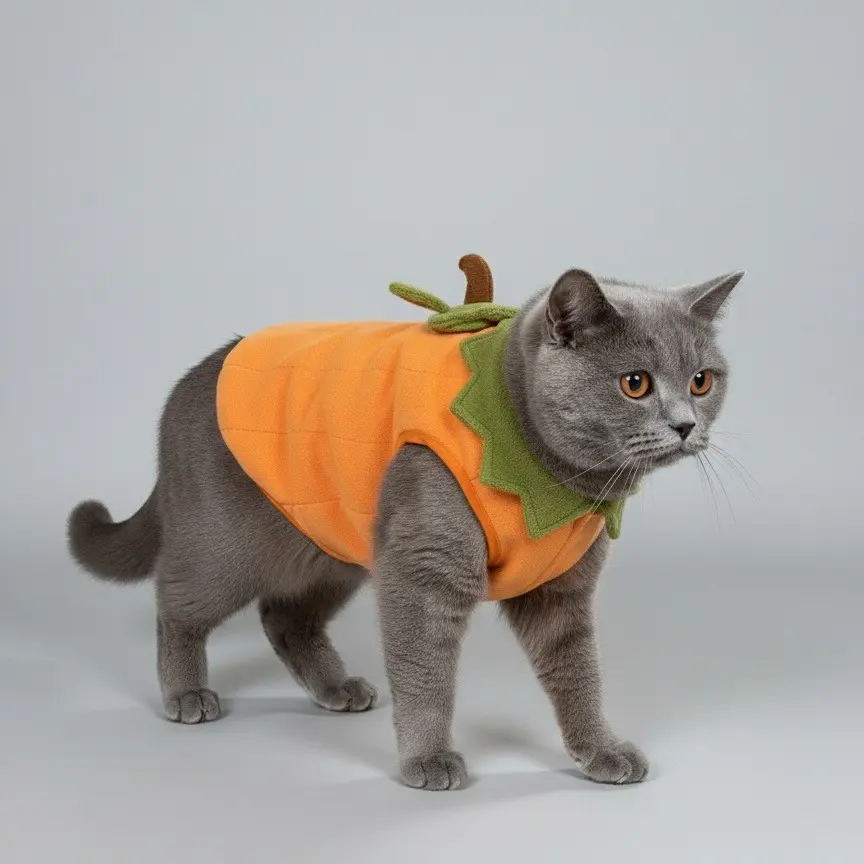 Pumpkin Costume with Hat for Dogs & Cats
