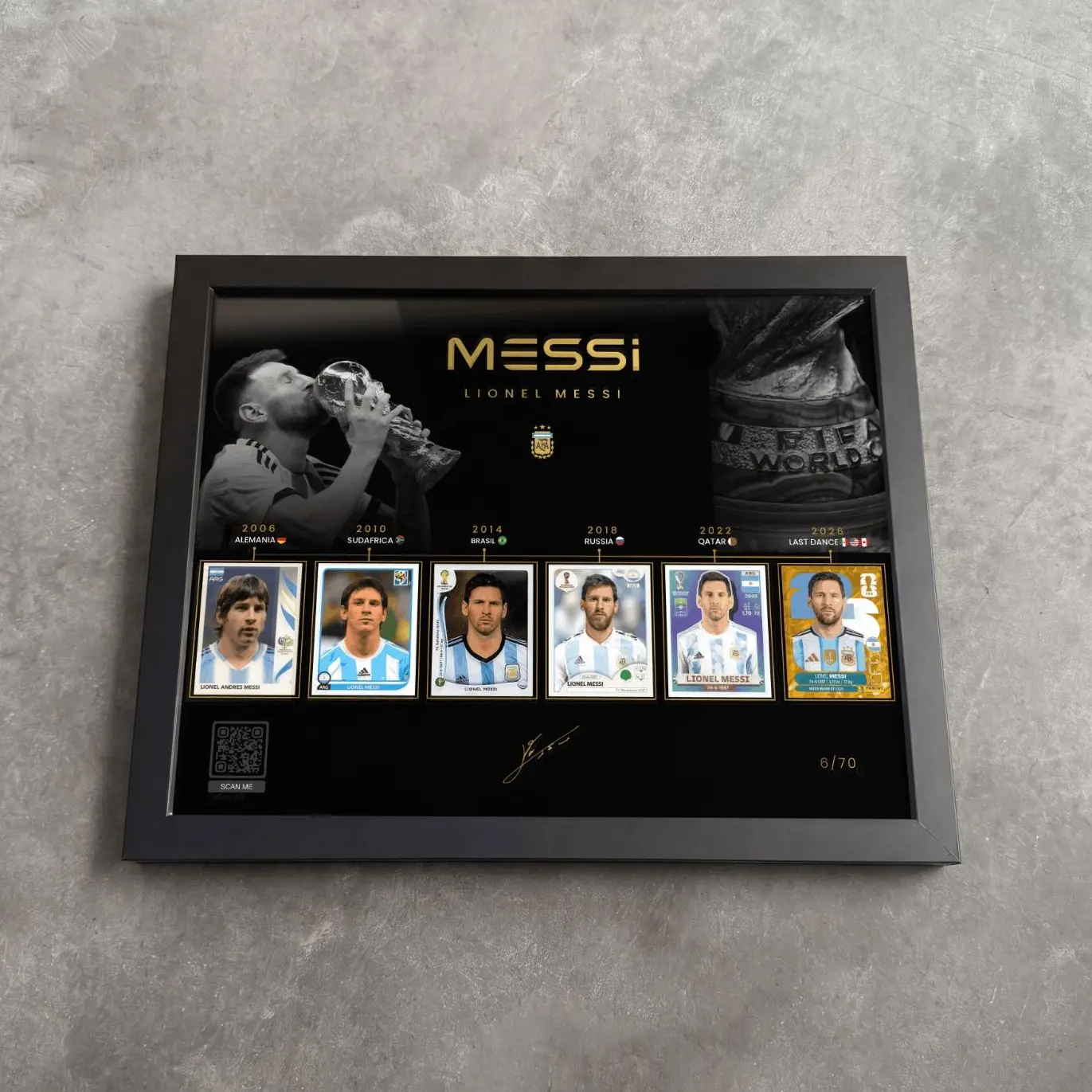 Lionel Messi WORLD CUP Timeline Poster, Decor, Wall Art