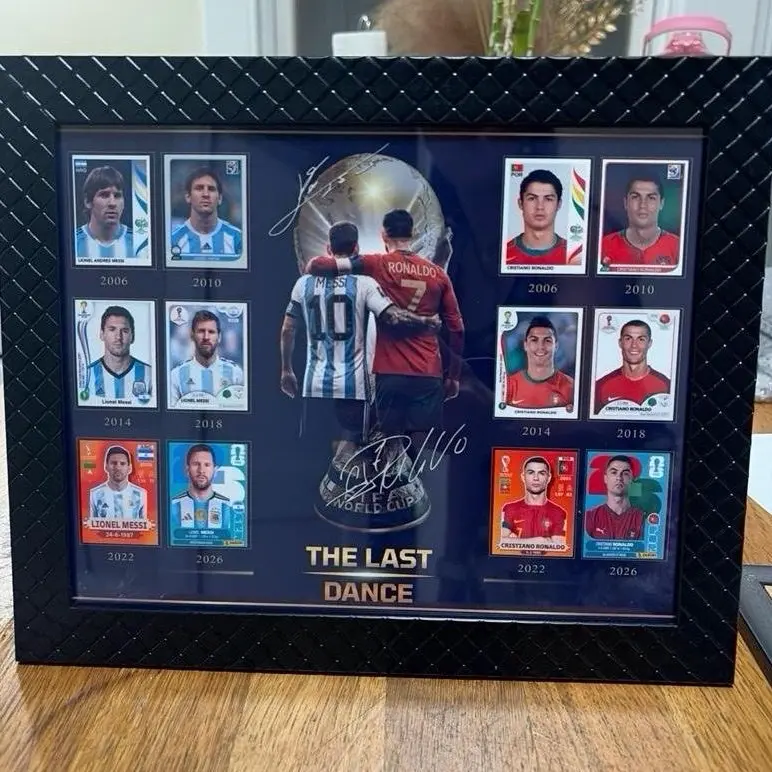 Football Legends Tribute Framed Print - 10x8 Premium Wall Art, Graphic Print Room Decor, Living Room Gift for Collectors