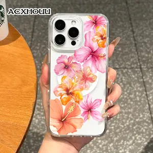 Girly Magnetic Case for iPhone11/12/13/14/15/16/17/promax, Tropical Glow MagSafe Ready, Slim Fit, Drop-Proof | Perfect for Soft Girl Aesthetic