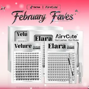 Elara | Velure AiryCute Natural Wear Lash Clusters | Ultra-Soft Seamless Thin Band, Waterproof, Long-lasting | Perfect For Beginners | Easy, Natural Glam Look | Stay Comfy And Secure All Day | Must-Have Clusters