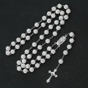 Silver Rosary necklace by Neves apparel