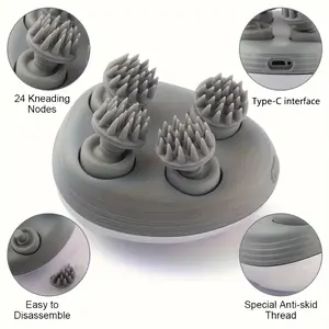 1 Handheld Pet Massager, Suitable for Dogs and Cats, Electric Cat and Dog Massage Tool - Head and Back Scratcher, USB Rechargeable, Relieves Tension, Tight Muscles, and Stiffness Through Four Rotating Massage Heads