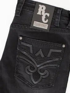 MEN'S COTTON/SPANDEX STRETCH FANCY SLIM STRAIGHT JEANS-RP500-511