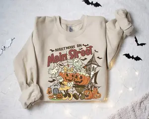 Nightmare On Main Street Mickeyyy Minnie Pumkin Sweatshirt, Mickeyyy Minnie Halloween Hoodie, Disneyyyy Halloween Shirt, Halloween Pumpkin