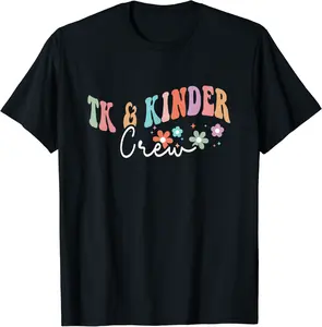 TK and Kinder Crew TK Teacher Transitional Kindergarten PreK T-Shirt - Antoniojo Shop 81B0B8NTRYP8