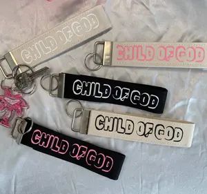 Child Of God Canvas Keychain Wristlet, Christian Faith Streetwear Style